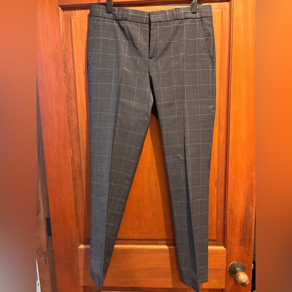 Banana Republic Gray Plaid Trousers